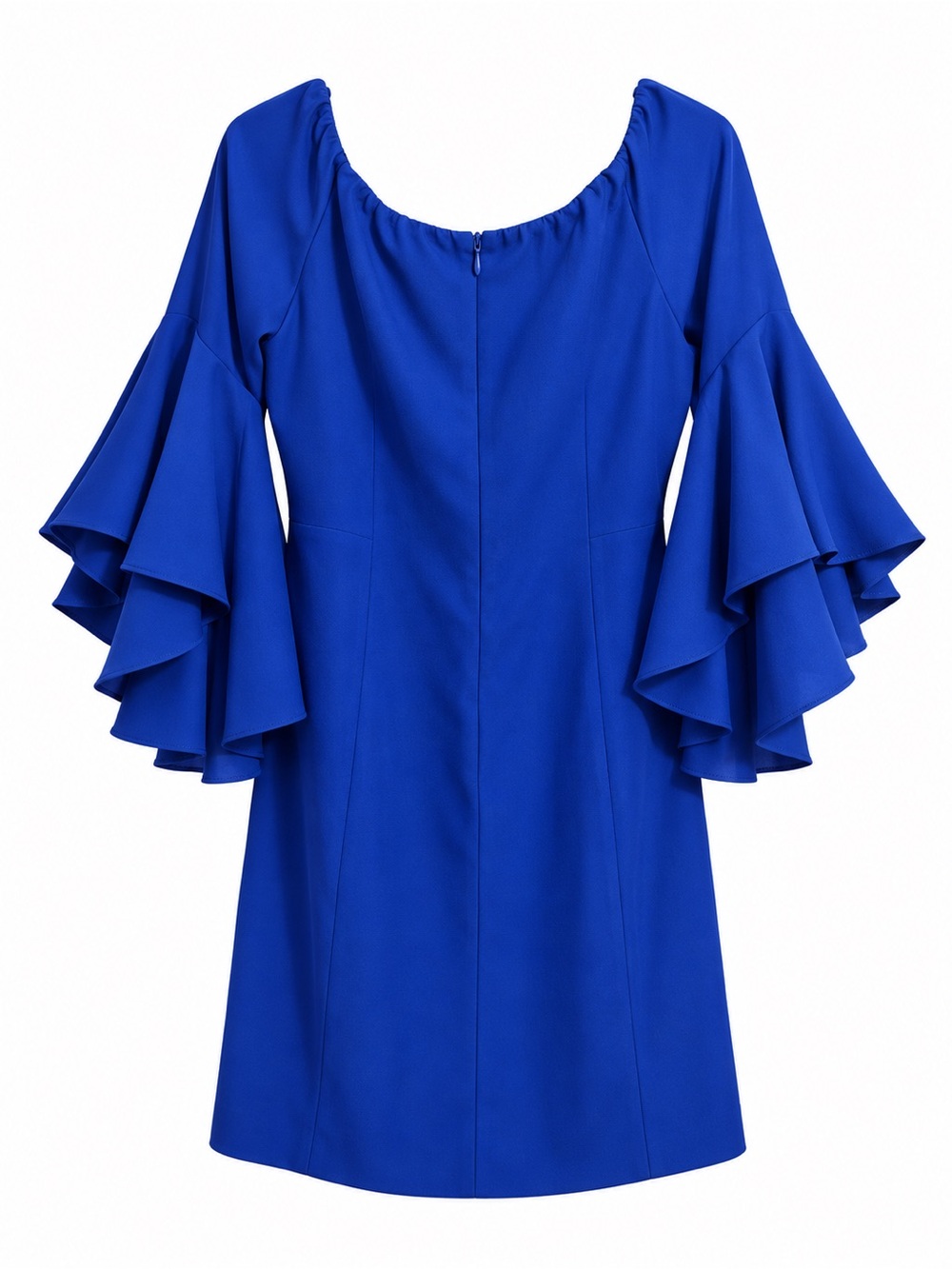 Royal Blue Ruffle Sleeve Dress